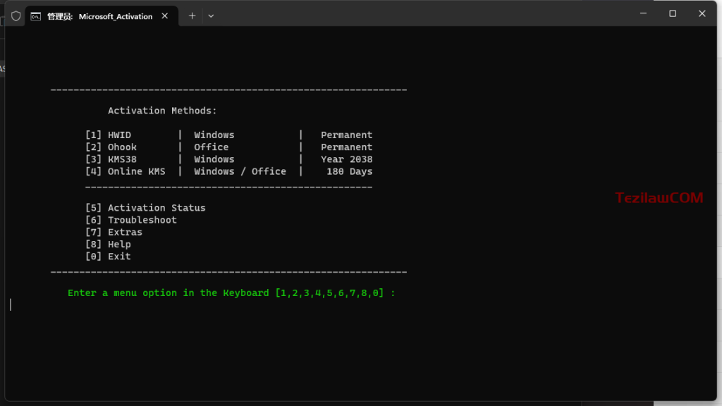 图片[5]-Microsoft Activation Scripts (MAS) 电脑系统与微软软件免费激活工具-特资啦！个人资源分享站